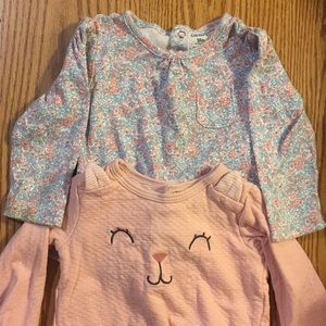 Carter’s Lot of 2 Winter Onesies Footies 18 Mo